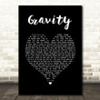 Sara Bareilles Gravity Black Heart Song Lyric Art Print