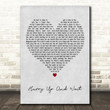 Stereophonics Hurry Up And Wait Grey Heart Song Lyric Art Print