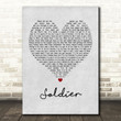 Gavin DeGraw Soldier Grey Heart Song Lyric Print
