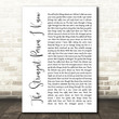 The Streets The Strongest Person I Know White Script Song Lyric Art Print