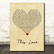 Taylor Swift This Love Vintage Heart Song Lyric Art Print