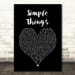 Ziggy Albert's Simple Things Black Heart Song Lyric Art Print