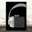 Travis Scott 90210 Grey Headphones Song Lyric Art Print
