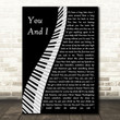 Lady Gaga You And I Piano Song Lyric Art Print