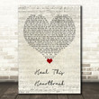 JLS Heal This Heartbreak Script Heart Song Lyric Art Print