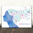 Paramore Anklebiters Colourful Music Note Hair Song Lyric Art Print