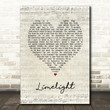 Rush Limelight Script Heart Song Lyric Art Print