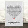 Nothing But Thieves Impossible Grey Heart Song Lyric Art Print