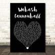 Roy Acuff Wabash Cannonball Black Heart Song Lyric Art Print