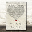 Noel Harrison Windmills Of Your Mind Script Heart Song Lyric Art Print