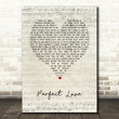 Paul Carrack Perfect Love Script Heart Song Lyric Art Print