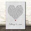 McFly Falling In Love Grey Heart Song Lyric Art Print