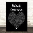 LOVA Black Converse Black Heart Song Lyric Art Print