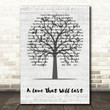 Renee Olstead A Love That Will Last Music Script Tree Song Lyric Art Print
