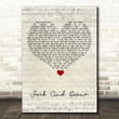 John Cougar Mellencamp Jack And Diane Script Heart Song Lyric Art Print