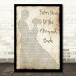 Willie Nelson ft. Dolly Parton From Here to the Moon and Back Man Lady Dancing Song Lyric Art Print