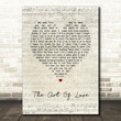 Neil Diamond The Art Of Love Script Heart Song Lyric Art Print