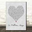 Paul Kalkbrenner A Million Days Grey Heart Song Lyric Art Print
