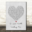 Shakin' Stevens A Love Worth Waiting For Grey Heart Song Lyric Art Print