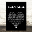 Mumford & Sons Broken Crown Black Heart Song Lyric Art Print