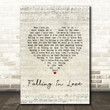 Cigarettes After Sex Falling In Love Script Heart Song Lyric Art Print