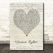 Picture This Winona Ryder Script Heart Song Lyric Art Print