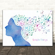 Usher Simple Things Colourful Music Note Hair Song Lyric Art Print