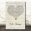 Elmo We Grow Script Heart Song Lyric Art Print