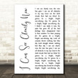 Johnny Nash I Can See Clearly Now White Script Song Lyric Art Print