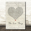 Michael Bolton The One Thing Script Heart Song Lyric Art Print
