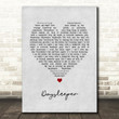 R.E.M. Daysleeper Grey Heart Song Lyric Art Print