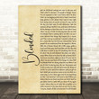 Third Eye Blind Blinded (When I See You) Rustic Script Song Lyric Art Print