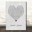 James iha Lover Lover Grey Heart Song Lyric Art Print