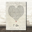 Morgan Evans I Do Script Heart Song Lyric Art Print