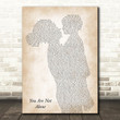 Michael Jackson You Are Not Alone Mother & Child Song Lyric Art Print