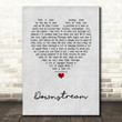 Supertramp Downstream Grey Heart Song Lyric Art Print