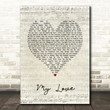 Petula Clark My Love Script Heart Song Lyric Art Print