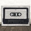 Black Stone Cherry You Music Script Cassette Tape Song Lyric Art Print