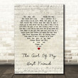 Elvis Presley The Girl of My Best Friend Script Heart Song Lyric Art Print