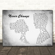 Picture This Never Change Man Lady Couple Grey Song Lyric Art Print
