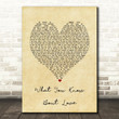 Pop Smoke What You Know Bout Love Vintage Heart Song Lyric Art Print
