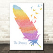 911 The Journey Watercolour Feather & Birds Song Lyric Art Print