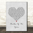 Andrew Lloyd Webber Phantom Of The Opera Medley Grey Heart Song Lyric Art Print