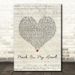 Olly Murs Mark On My Heart Script Heart Song Lyric Art Print