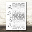 Elbow One Day Like This White Script Song Lyric Art Print