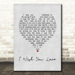 Sam Cooke I Wish You Love Grey Heart Song Lyric Art Print