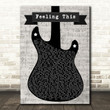 Blink-182 Feeling This Electric Guitar Music Script Song Lyric Art Print