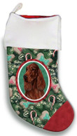 Great Irish Setter Canine Christmas Gift Christmas Stocking Candy Cane