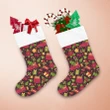 Cute Christmas Icons Including Stars Holly Berries Red Trucks And Trees Christmas Stocking