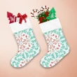 Pinecone Leaf And Christmas Candy Cane Christmas Stocking